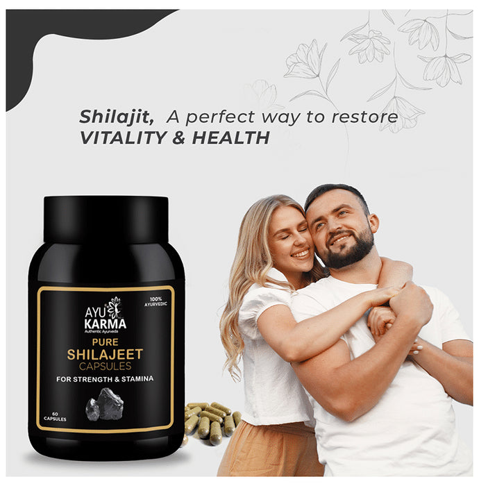Ayukarma Pure Shilajeet Capsule (60 Each)