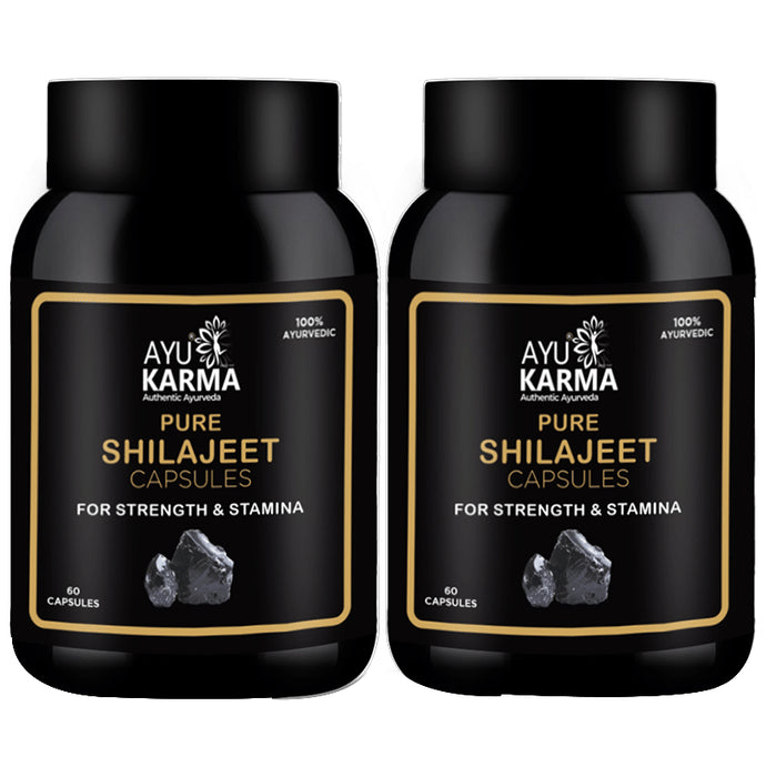 Ayukarma Pure Shilajit Capsule (60 Each) - Classic Derma
