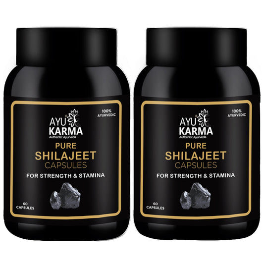 Ayukarma Pure Shilajit Capsule (60 Each) - Classic Derma