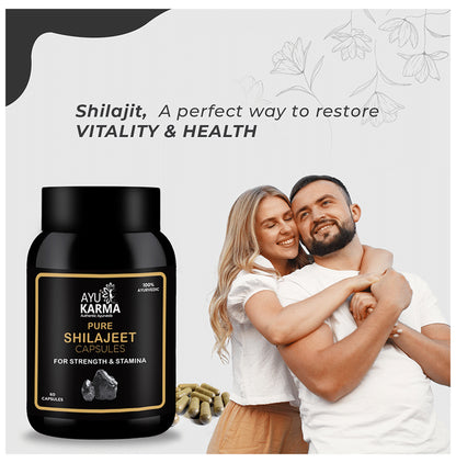 Ayukarma Pure Shilajit Capsule (60 Each)