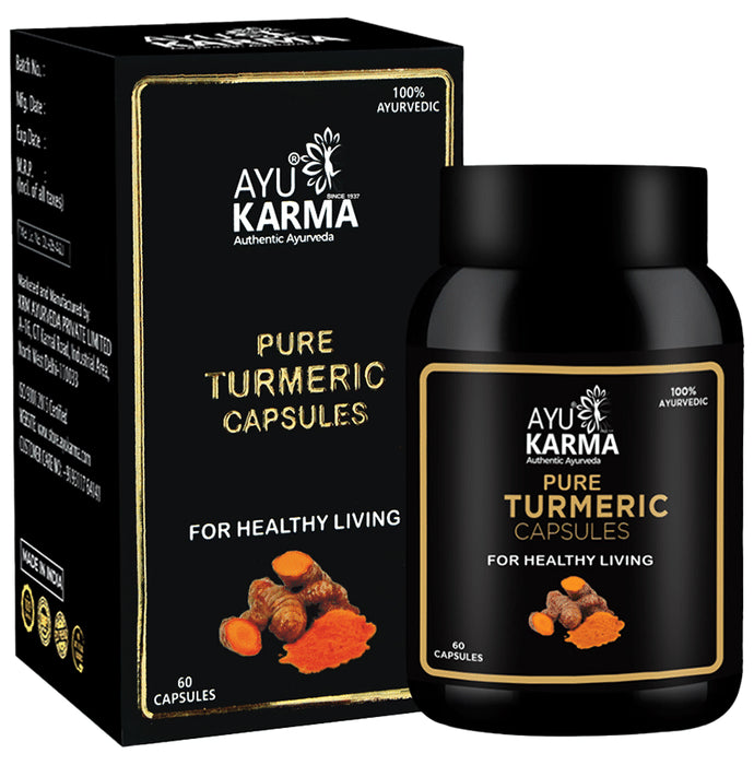 Ayukarma Pure Turmeric Capsule (60 Each) - Classic Derma