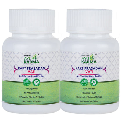 Ayukarma Rakt Prasadan Vati (60 Each) - Classic Derma
