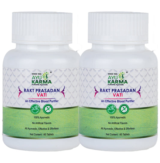 Ayukarma Rakt Prasadan Vati (60 Each) - Classic Derma