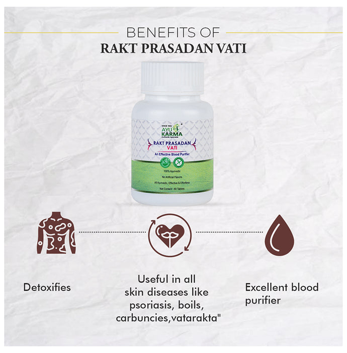 Ayukarma Rakt Prasadan Vati (60 Each)