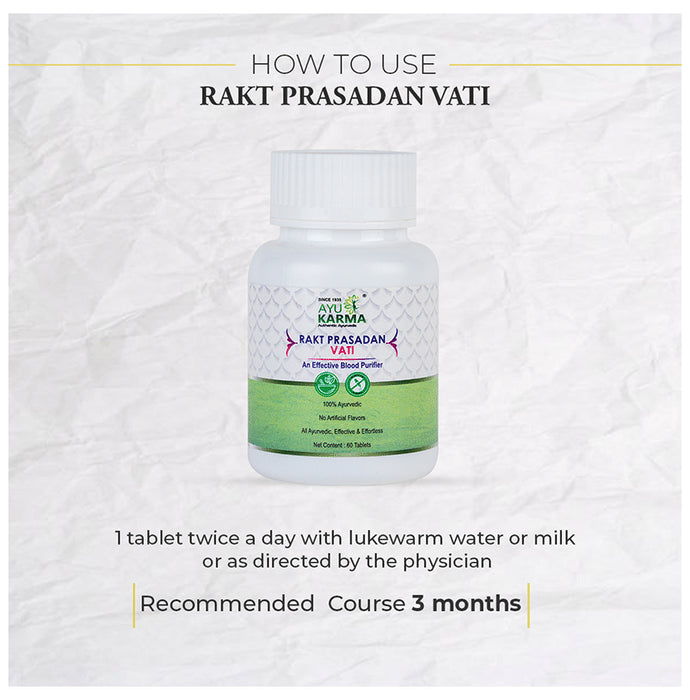 Ayukarma Rakt Prasadan Vati (60 Each)