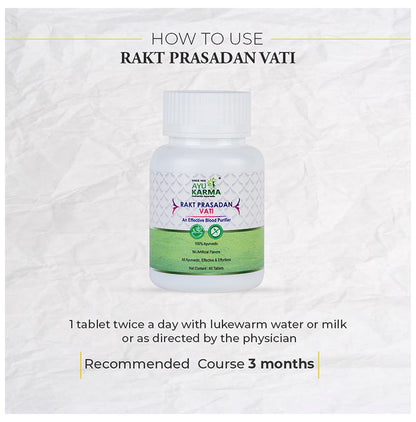Ayukarma Rakt Prasadan Vati (60 Each)