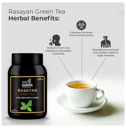 Ayukarma Rasayan Green Tea Capsule (60 Each)