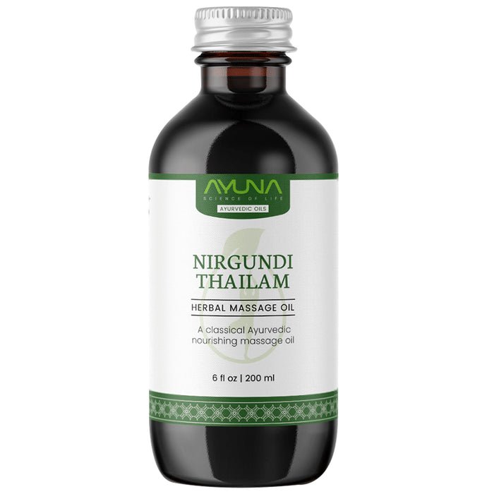 Ayuna Nirgundi Thailam Herbal Massage Oil - Classic Derma