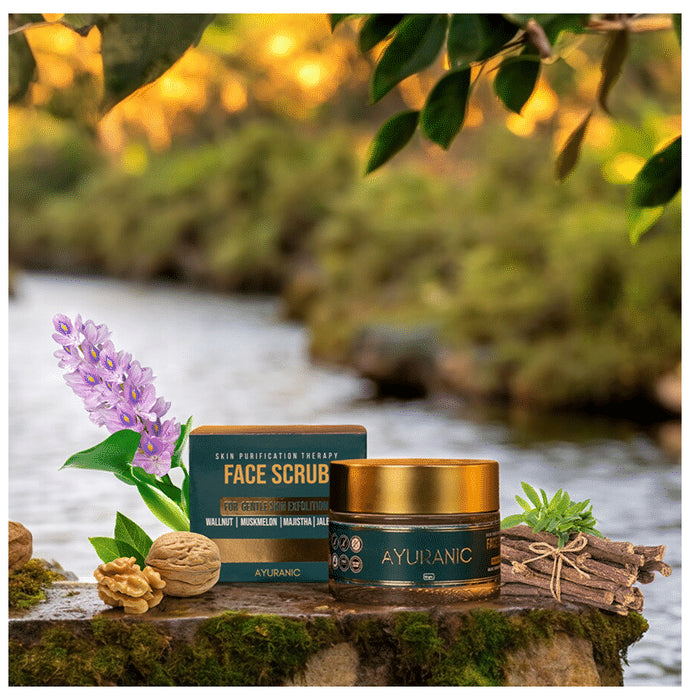 Ayuranic Face Scrub for Gentle Skin Exfolition