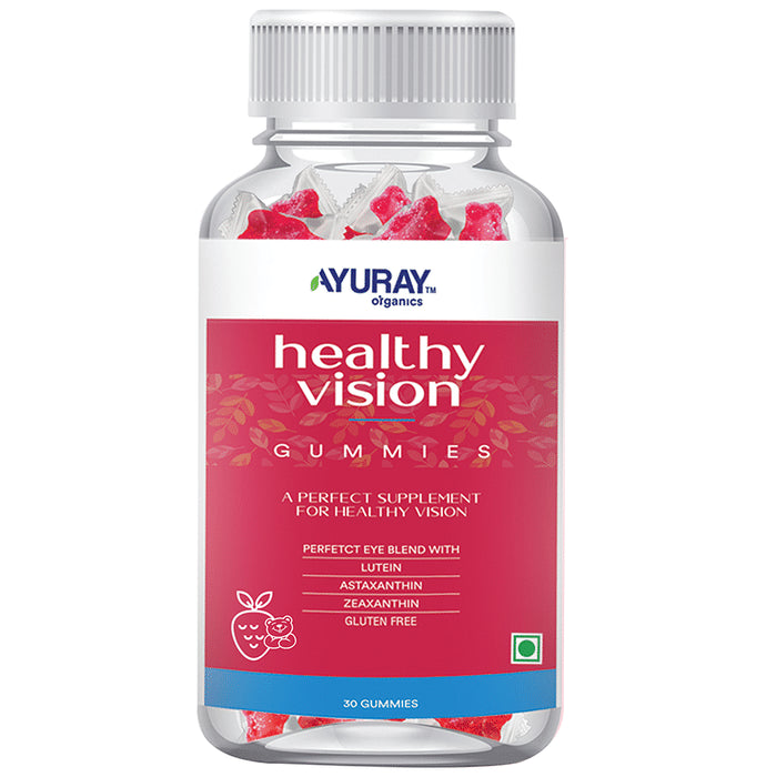 Ayuray Organics Healthy Vision Gummies (30 Each) Strawberry - Classic Derma