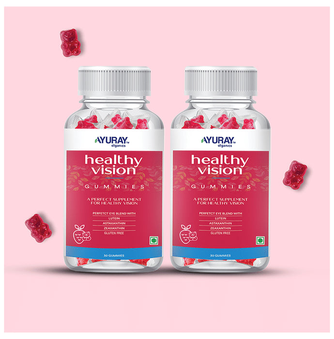 Ayuray Organics Healthy Vision Gummies (30 Each) Strawberry