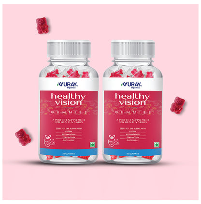 Ayuray Organics Healthy Vision Gummies (30 Each) Strawberry