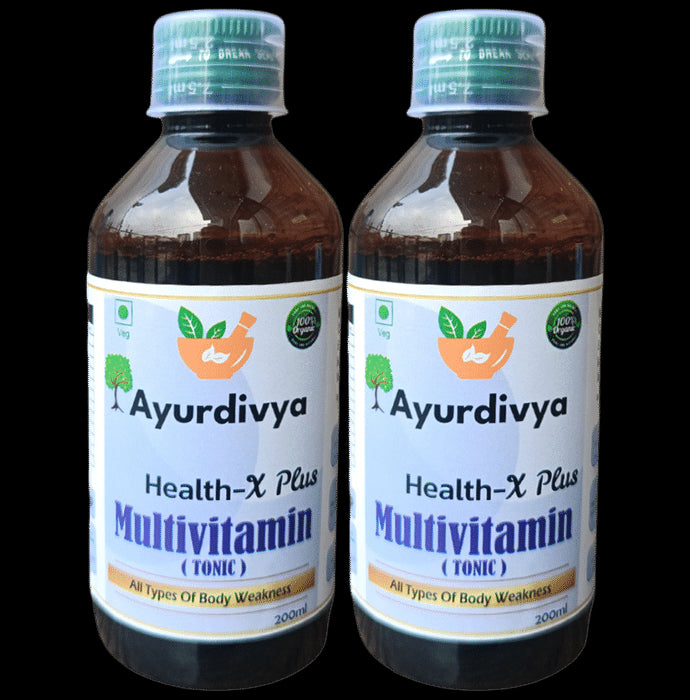 AyurDivya Health-X Plus Multivitamin Tonic (200ml Each) - Classic Derma
