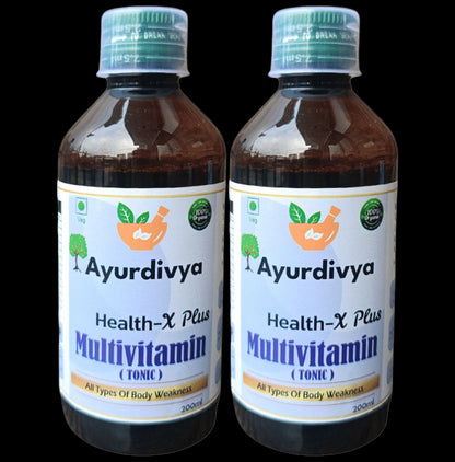 AyurDivya Health-X Plus Multivitamin Tonic (200ml Each) - Classic Derma