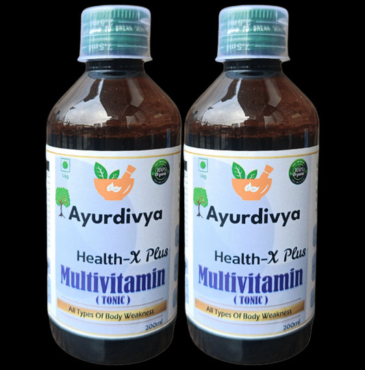 AyurDivya Health-X Plus Multivitamin Tonic (200ml Each) - Classic Derma