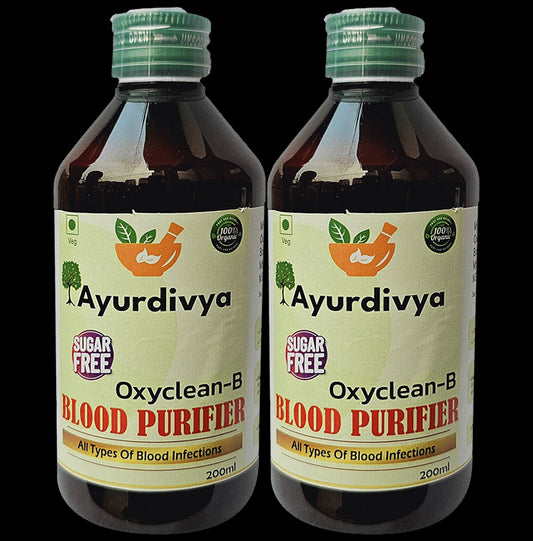 AyurDivya Oxyclean-B Syrup (200ml Each) Sugar Free - Classic Derma