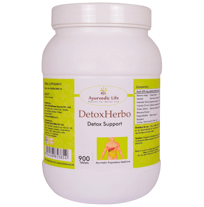 Ayurvedic Life Detoxherbo Detox Support Tablet - Classic Derma