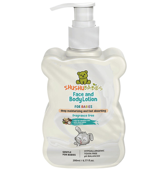 ShuShu Babies Face and Body Lotion for Babies Fragrance Free - Classic Derma