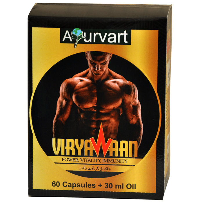 Ayurvart Viryawaan 60 Capsule & Viryawaan Oil 30ml - Classic Derma