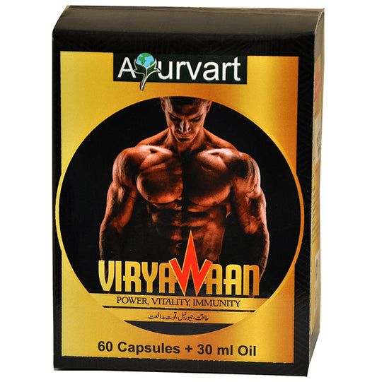 Ayurvart Viryawaan 60 Capsule & Viryawaan Oil 30ml - Classic Derma