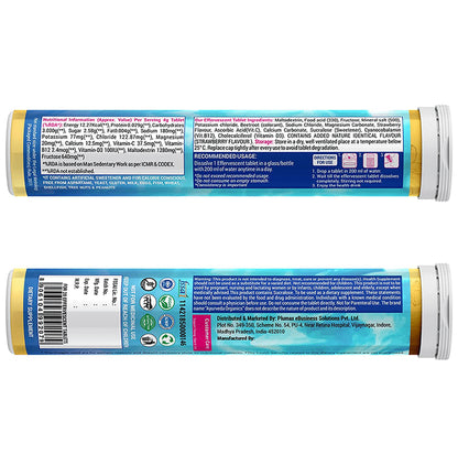 Ayurveda Organics Antioxidants Electrolytes Carbohydrates 2:1 Effervescent Tablet Berry