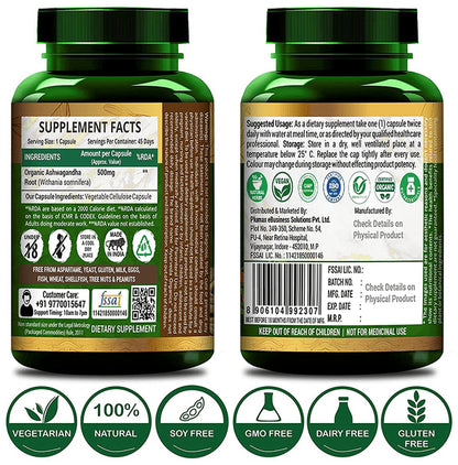 Ayurveda Organics Ashwagandha Vegetarian Capsule