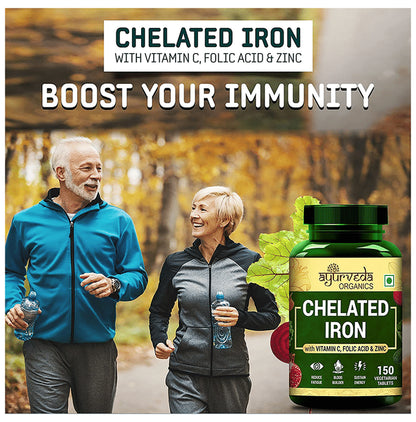 Ayurveda Organics Chelated Iron With Vitamin C, Folic Acid & Zinc Vegetarian Tablet