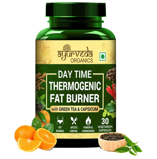 Ayurveda Organics Day Time Thermogenic Fat Burner Vegetarian Capsule - Classic Derma
