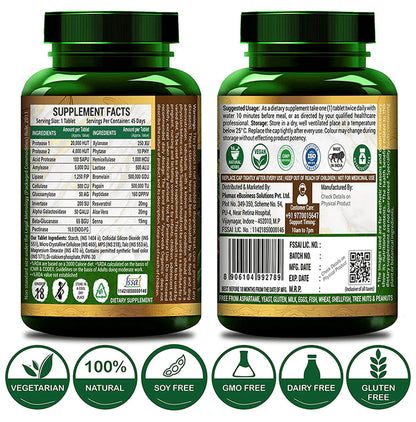 Ayurveda Organics Digestive Enzymes Vegetarian Tablet