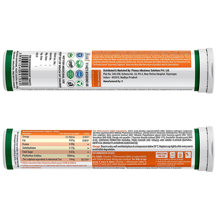 Ayurveda Organics Natural Vitamin C Effervescent Tablet