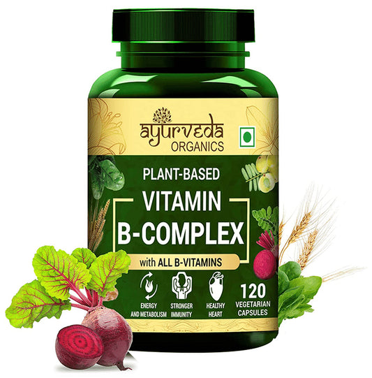 Ayurveda Organics Plant-Based B-Complex Vegetarian Capsule - Classic Derma