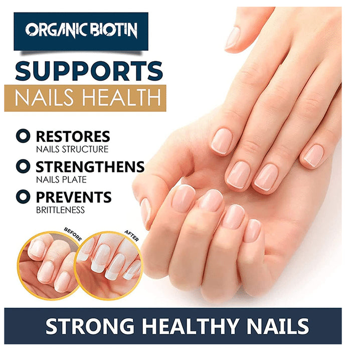 Ayurveda Organics Plant-Based Biotin with Vitamin C Vegetarian Capsule