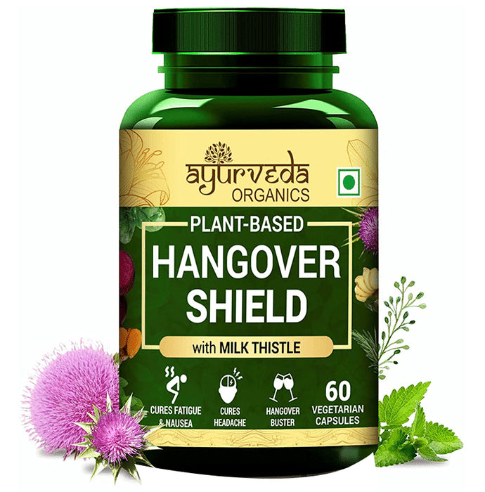 Ayurveda Organics Plant-Based Hangover Shield Vegetarian Capsule - Classic Derma