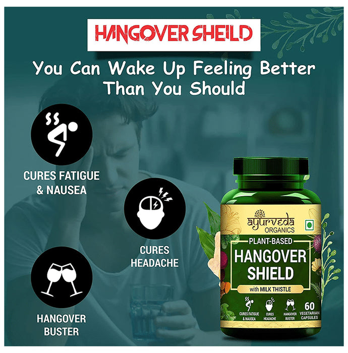 Ayurveda Organics Plant-Based Hangover Shield Vegetarian Capsule