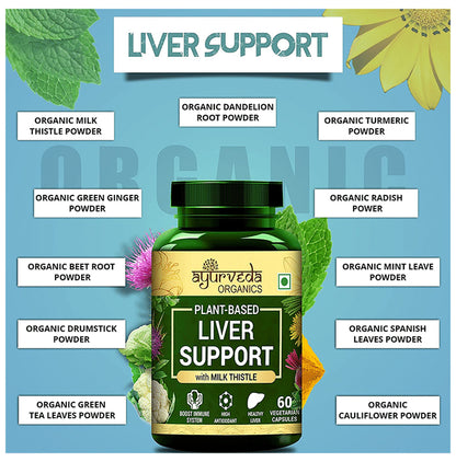 Ayurveda Organics Plant-Based Liver Detox Vegetarian Capsule