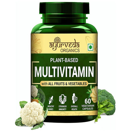 Ayurveda Organics Plant-Based Multivitamin Vegetarian Capsule - Classic Derma