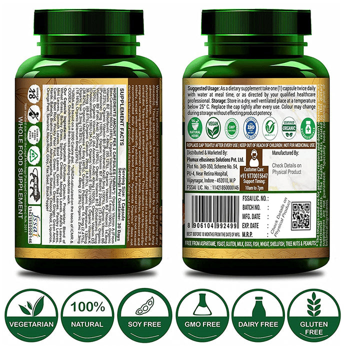 Ayurveda Organics Plant-Based Multivitamin Vegetarian Capsule for Men