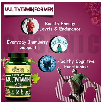 Ayurveda Organics Plant-Based Multivitamin Vegetarian Capsule for Men