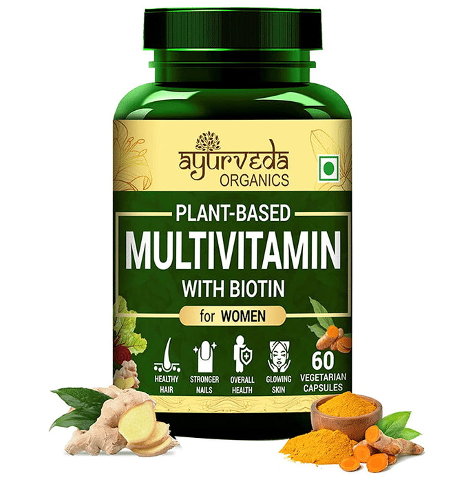 Ayurveda Organics Plant-Based Multivitamin Vegetarian Capsule for Women - Classic Derma