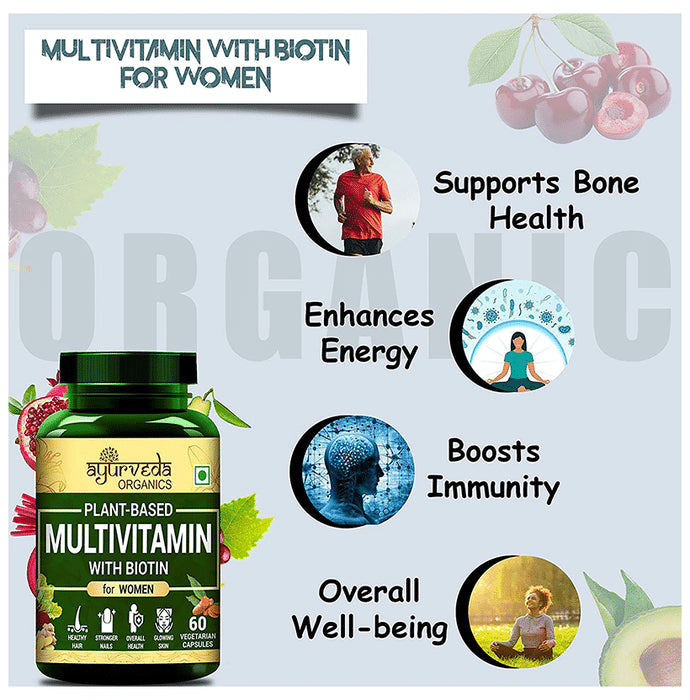 Ayurveda Organics Plant-Based Multivitamin Vegetarian Capsule for Women
