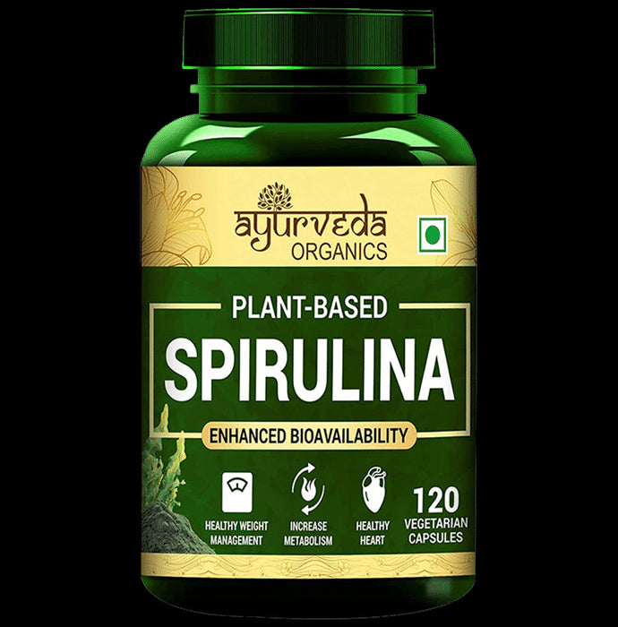 Ayurveda Organics Plant-Based Spirulina Vegetarian Capsule - Classic Derma