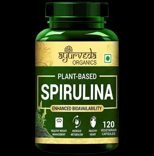 Ayurveda Organics Plant-Based Spirulina Vegetarian Capsule - Classic Derma