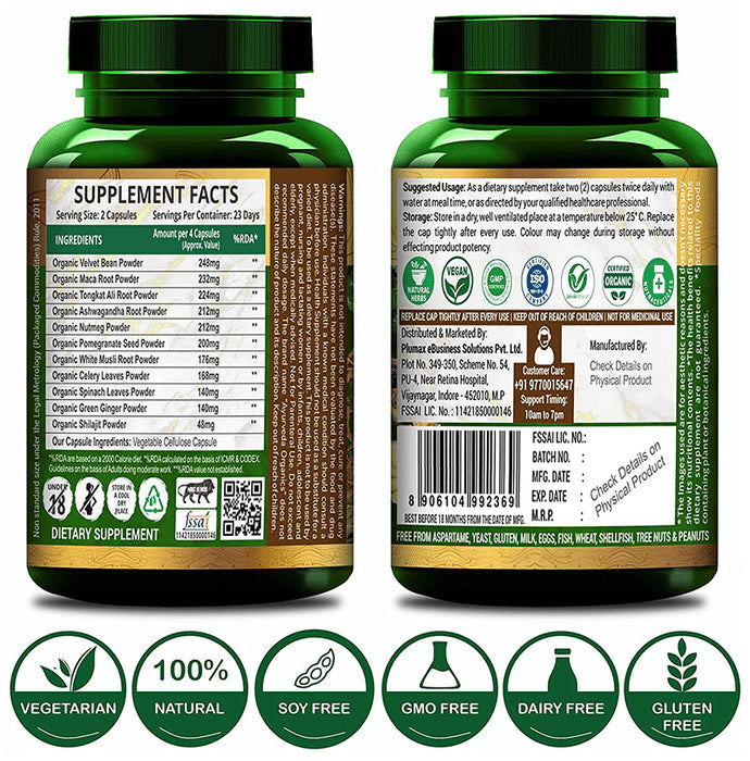 Ayurveda Organics Plant-Based Testosterone Booster Vegetarian Capsule