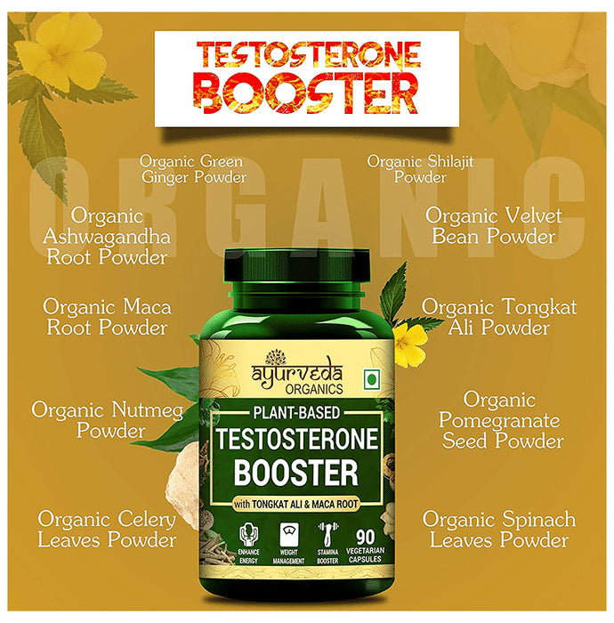 Ayurveda Organics Plant-Based Testosterone Booster Vegetarian Capsule