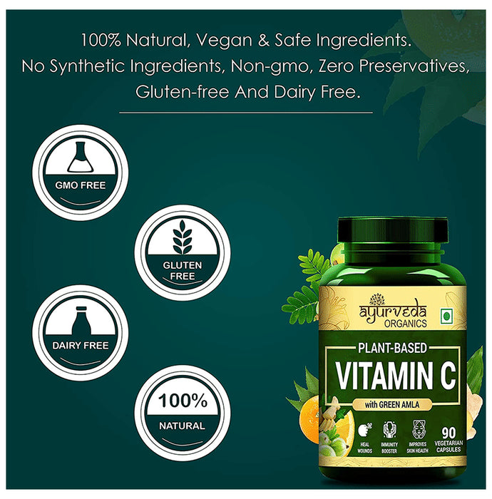 Ayurveda Organics Plant-Based Vitamin C Vegetarian Capsule