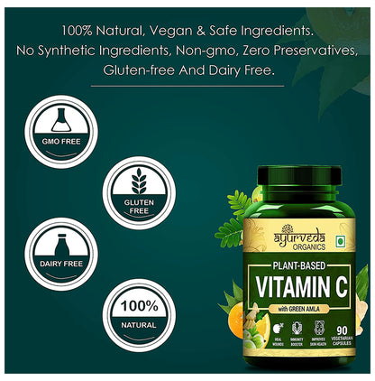 Ayurveda Organics Plant-Based Vitamin C Vegetarian Capsule