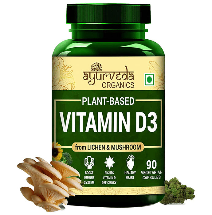 Ayurveda Organics Plant-Based Vitamin D3 Vegetarian Capsule - Classic Derma