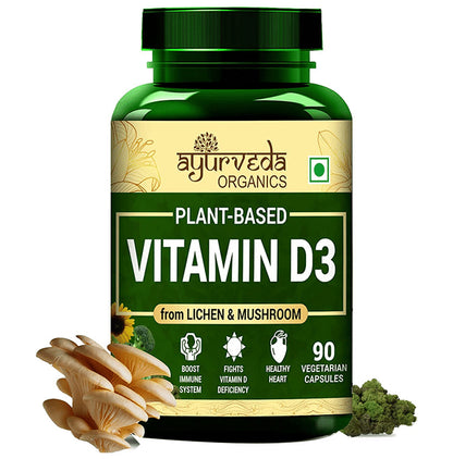 Ayurveda Organics Plant-Based Vitamin D3 Vegetarian Capsule - Classic Derma