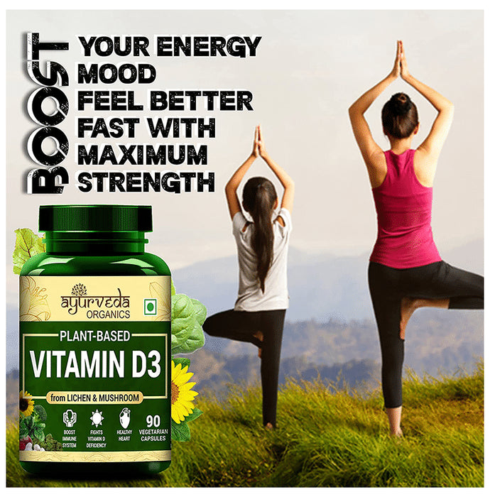 Ayurveda Organics Plant-Based Vitamin D3 Vegetarian Capsule