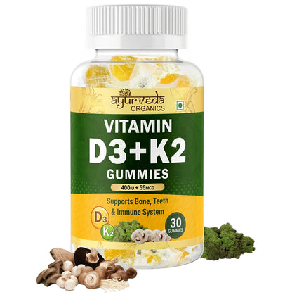 Ayurveda Organics Vitamin D3+K2 Gummies - Classic Derma